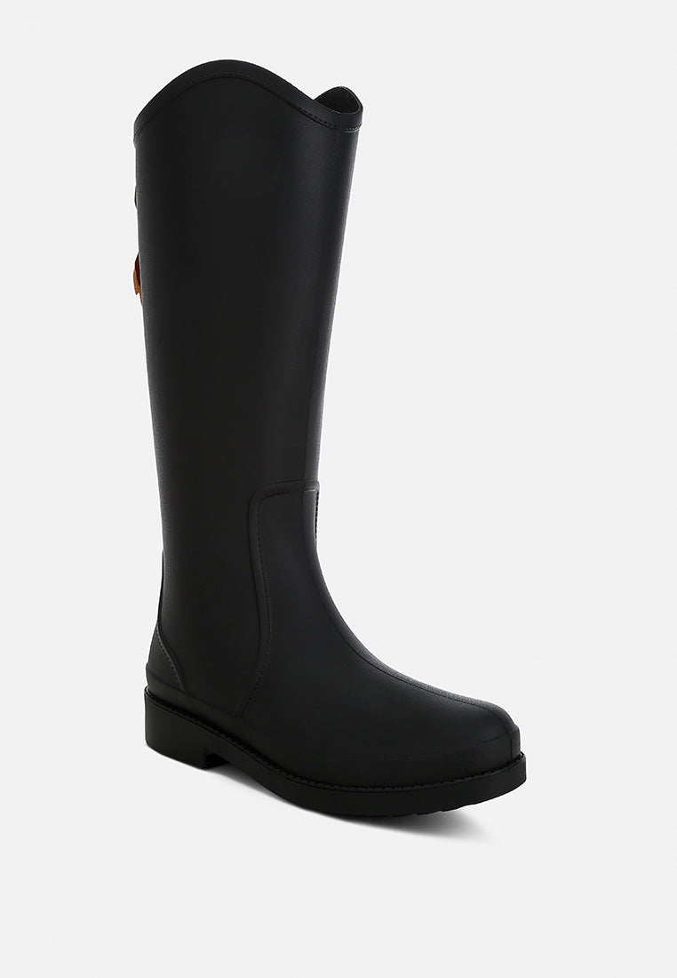 indiana charm detail calf boots#color_black