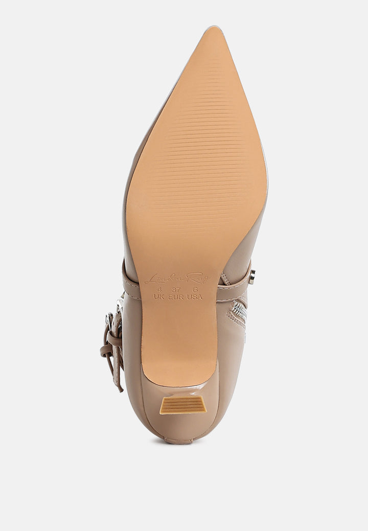 jacinta slim flared heel strappy boots#color_beige