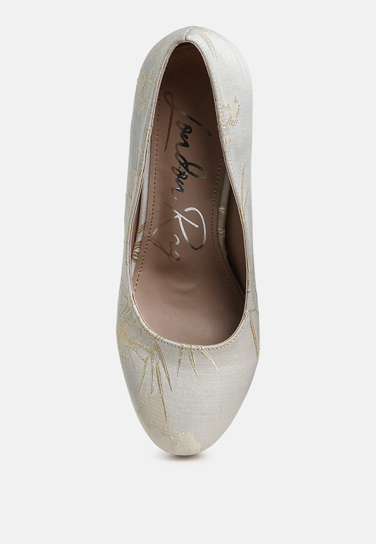 platform block heel pumps by mode#color_beige