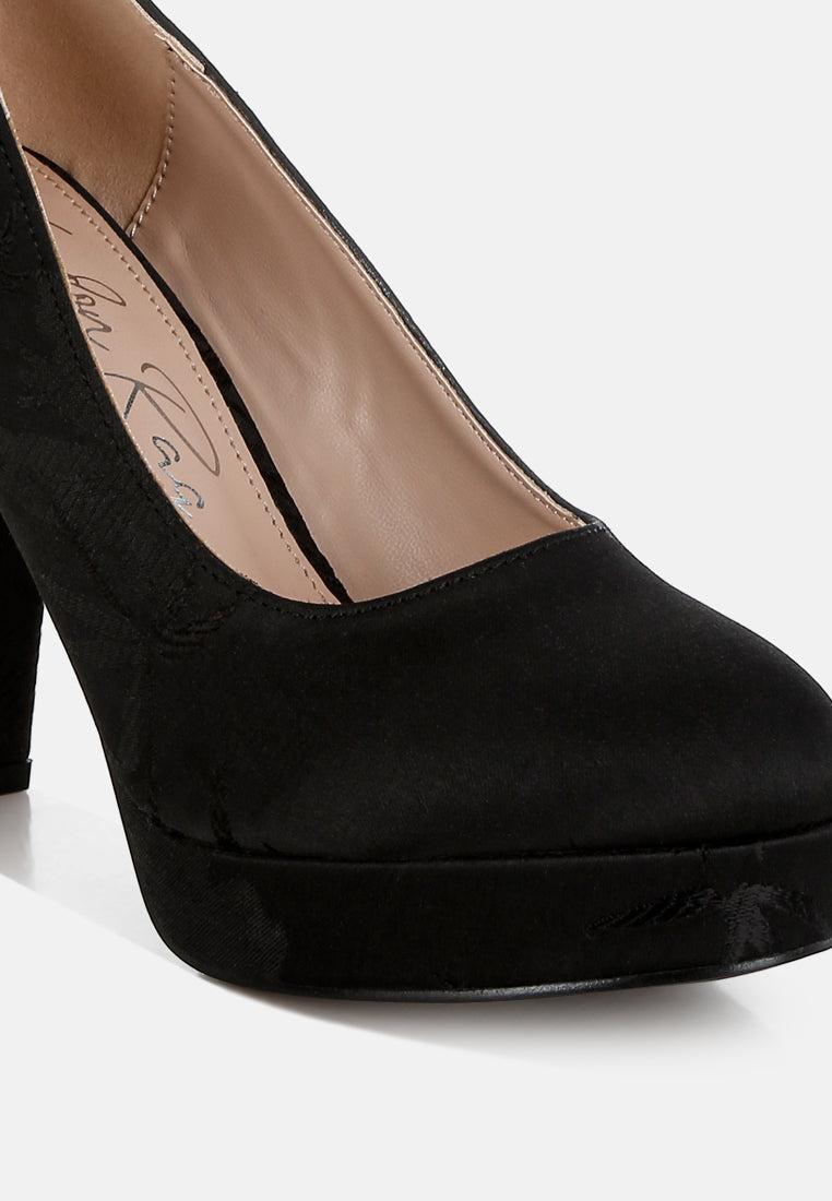 platform block heel pumps by mode#color_black