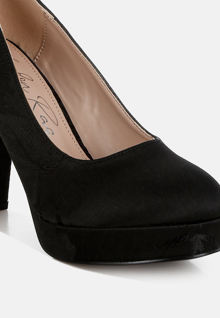 platform block heel pumps by mode#color_black