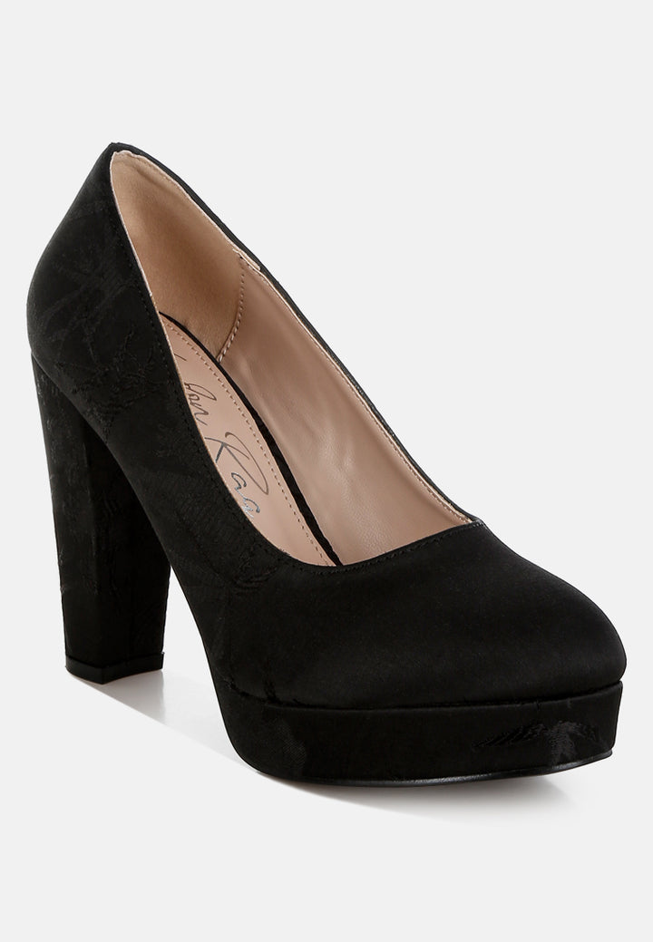 platform block heel pumps by mode#color_black