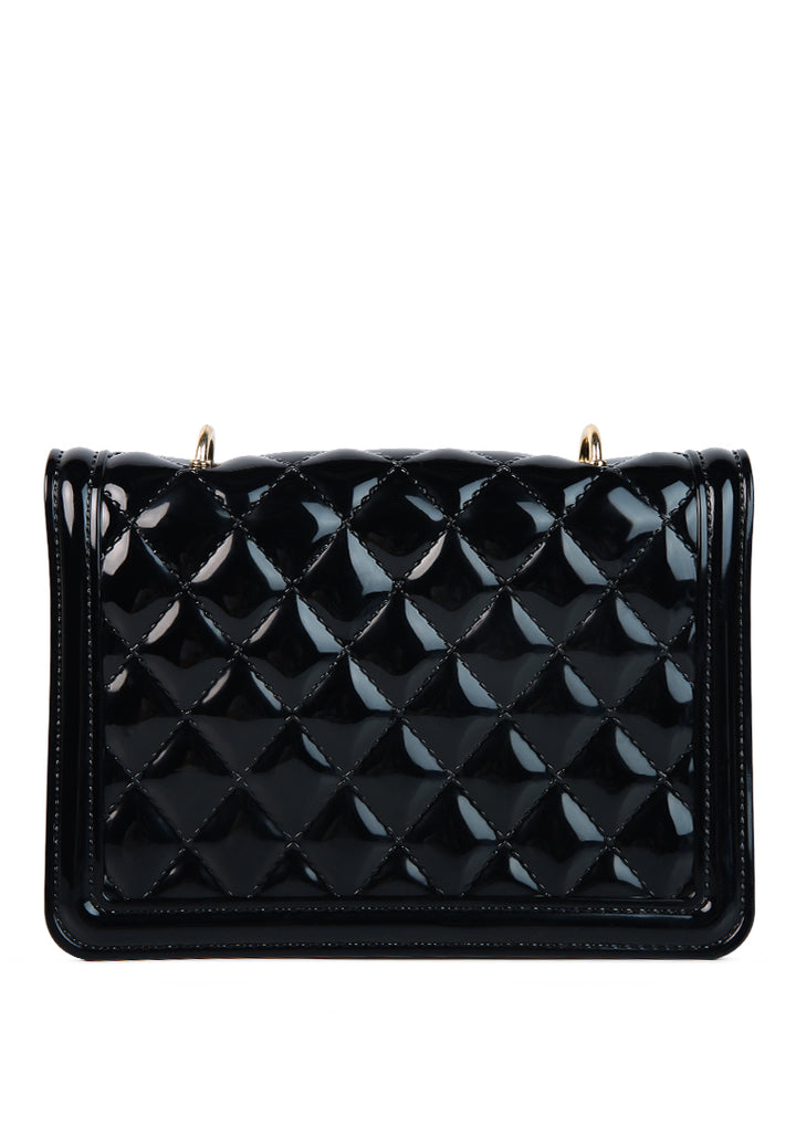 jelly quilted sling bag#color_black