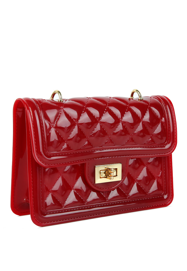 jelly quilted sling bag#color_burgundy