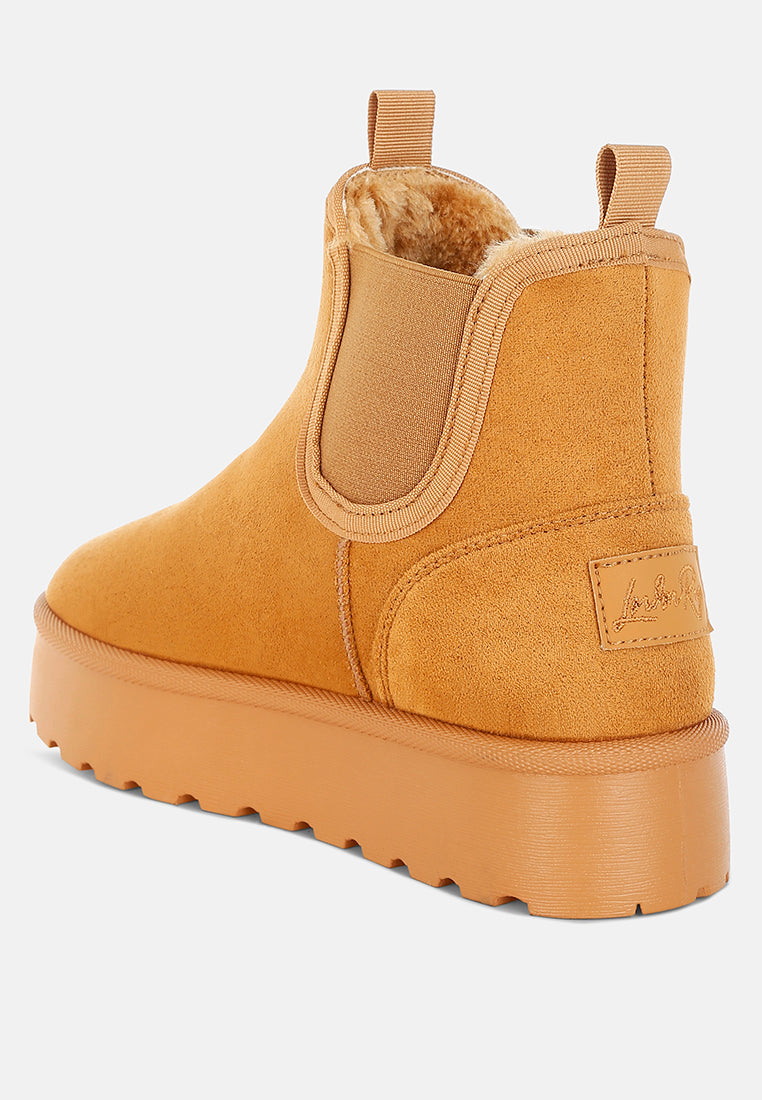 jicky chelsea ankle snow boots#color_tan