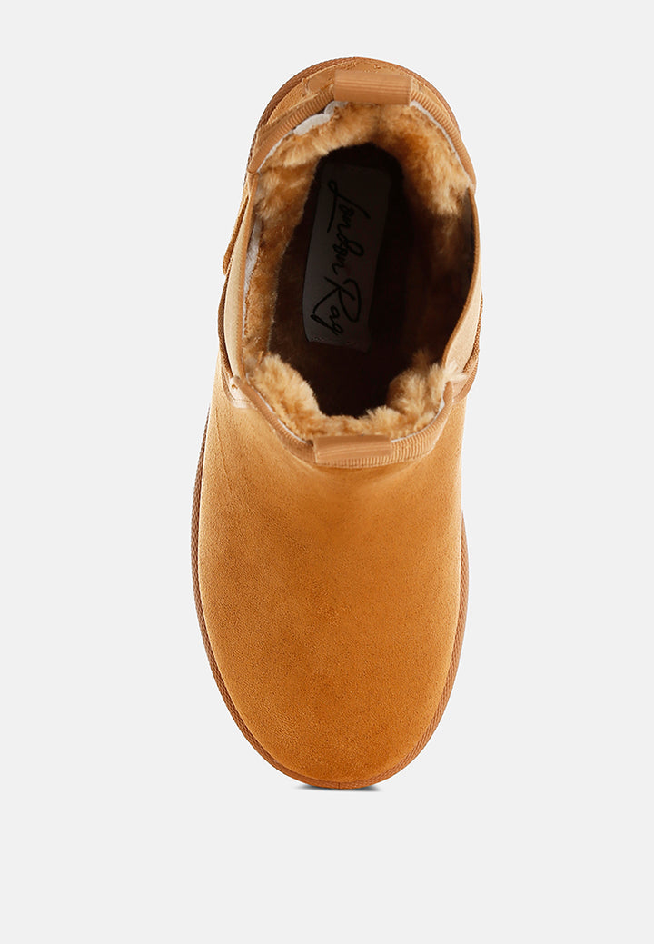 jicky chelsea ankle snow boots#color_tan