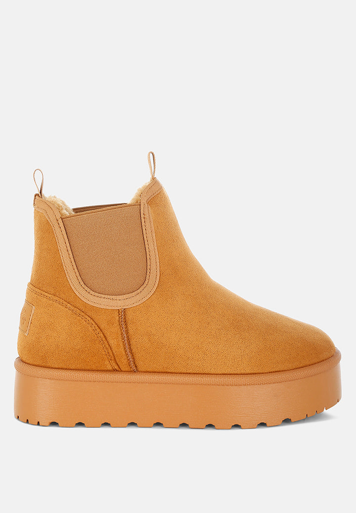 jicky chelsea ankle snow boots#color_tan