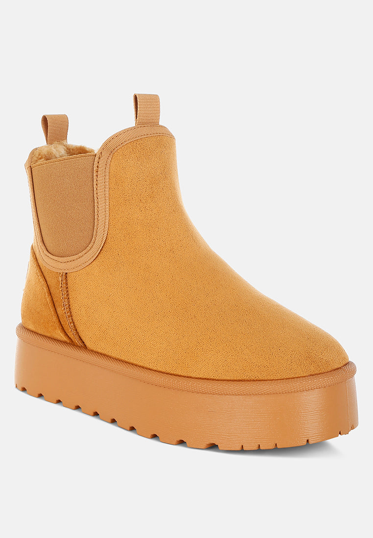 jicky chelsea ankle snow boots#color_tan
