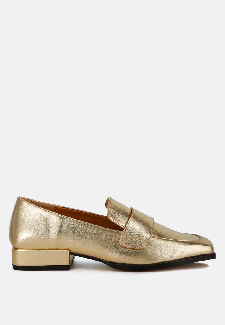 jongs metallic penny loafers#color_gold