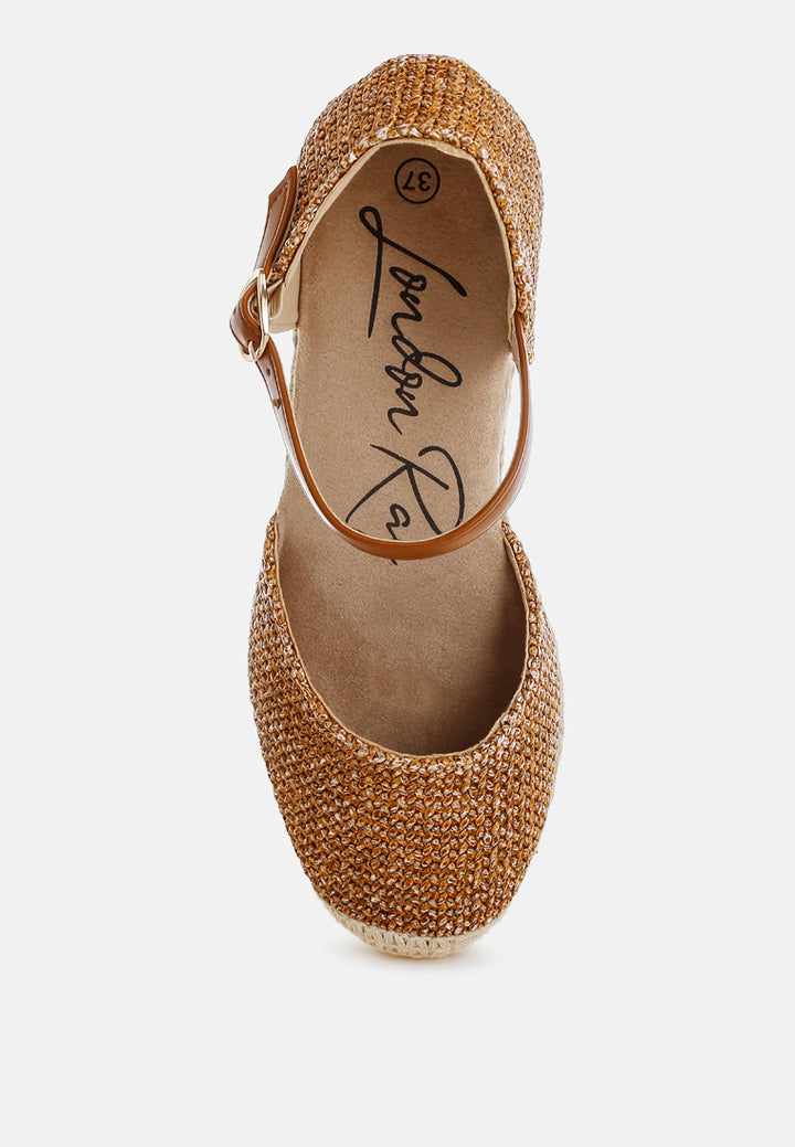 OOzaya Pin Buckle Espadrille Wedge Heels#color_tan