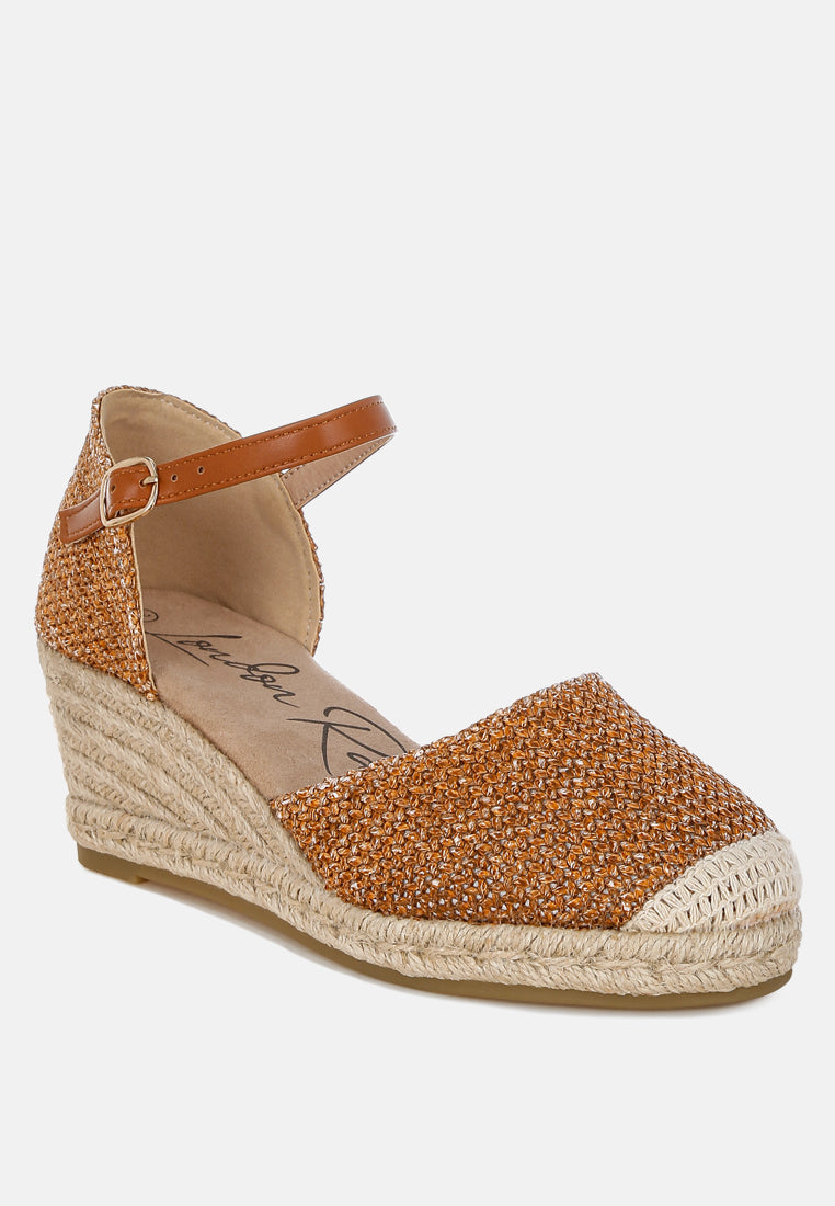 Ozaya Pin Buckle Espadrille Wedge Heels#color_tan