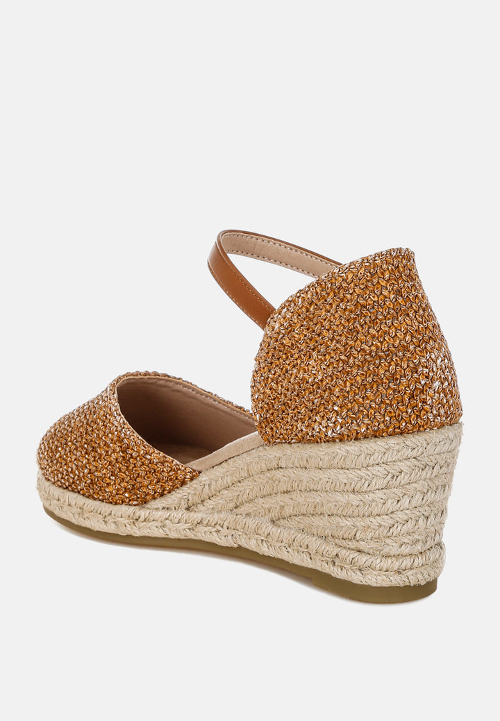 Ozaya Pin Buckle Espadrille Wedge Heels#color_tan