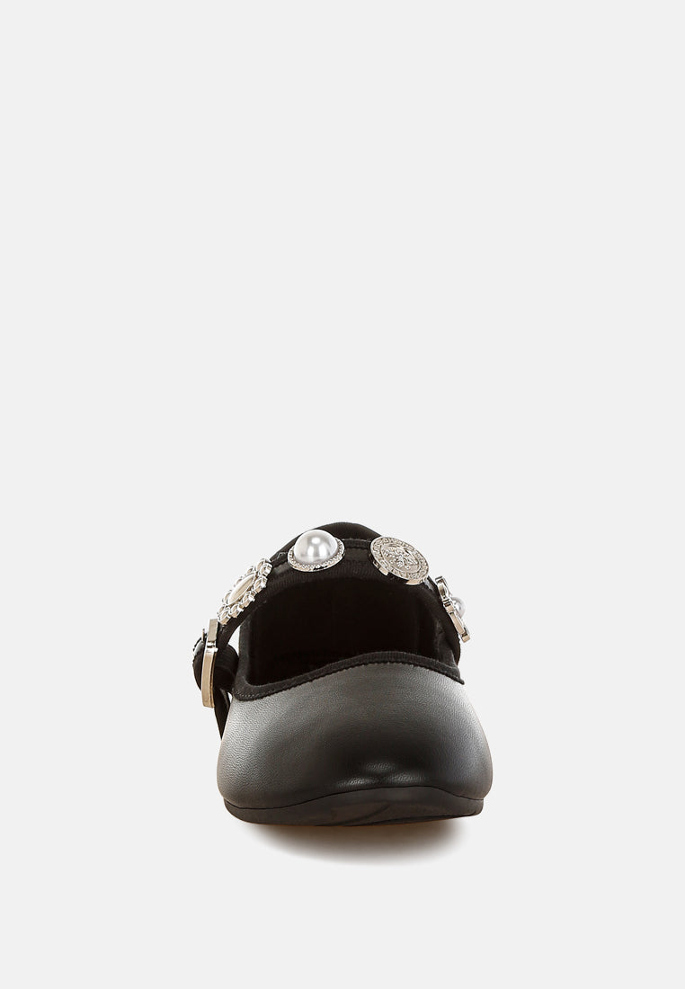 charms embellished flat mary janes by mode#color_black
