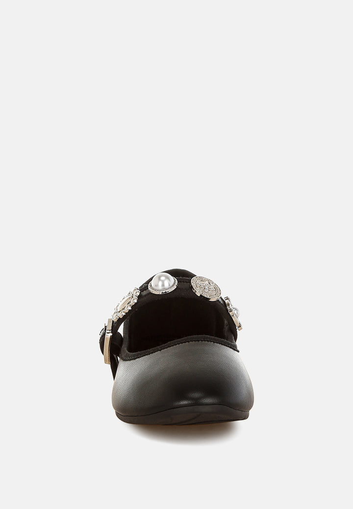 charms embellished flat mary janes by mode#color_black
