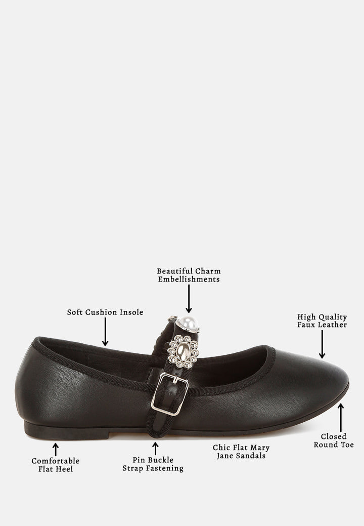 charms embellished flat mary janes by mode#color_black