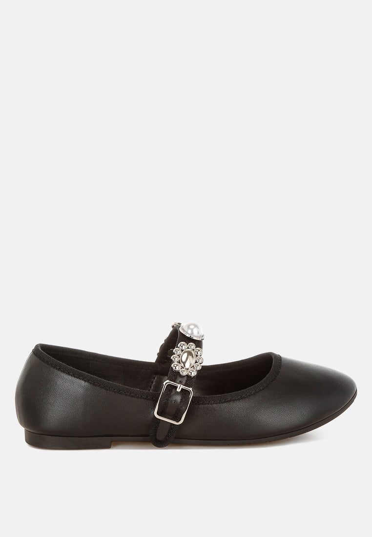 charms embellished flat mary janes by mode#color_black