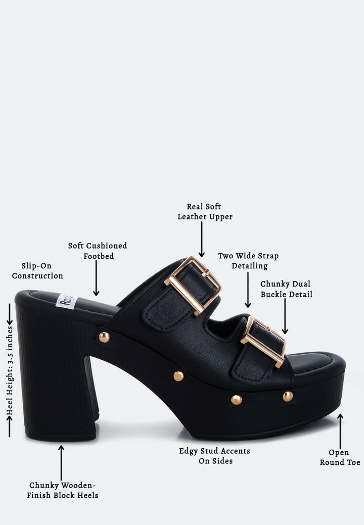 sandalias kenna con correa de doble hebilla#color_negro