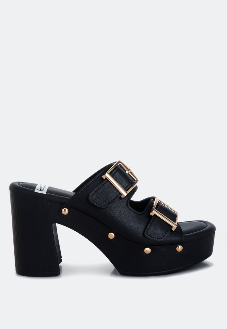 sandalias kenna con correa de doble hebilla#color_negro