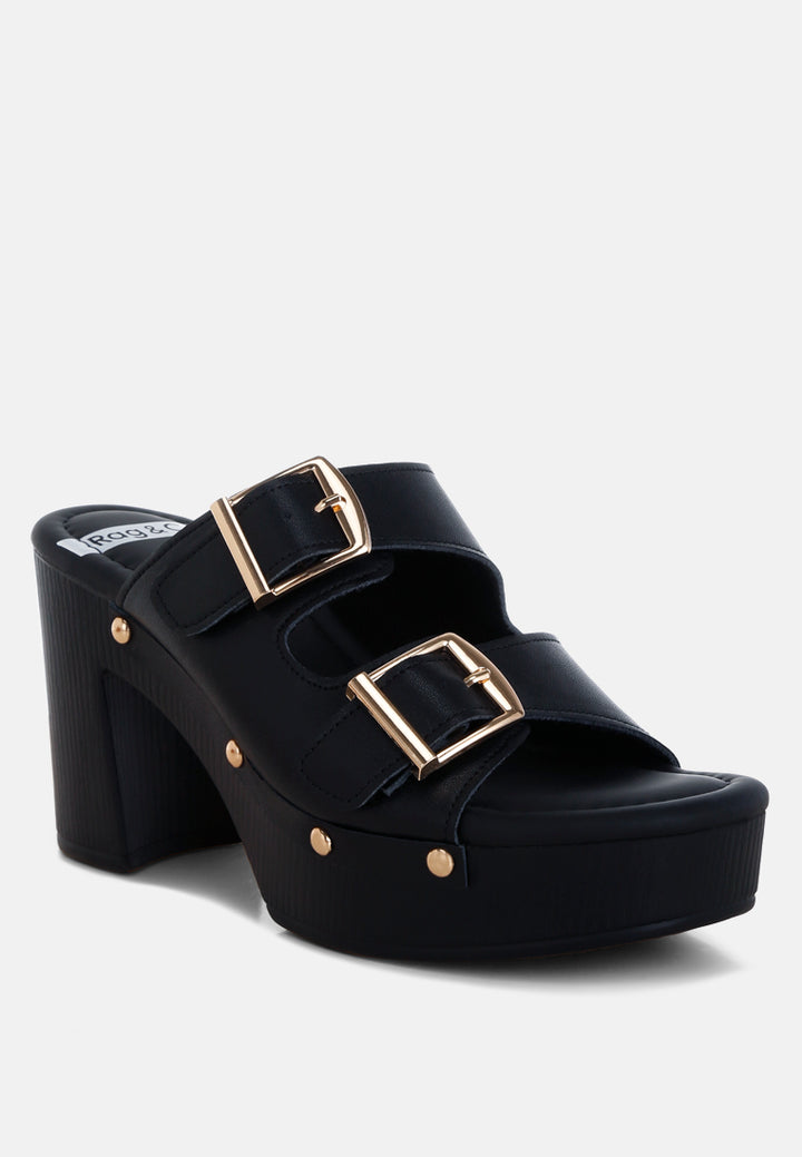 sandalias kenna con correa de doble hebilla#color_negro