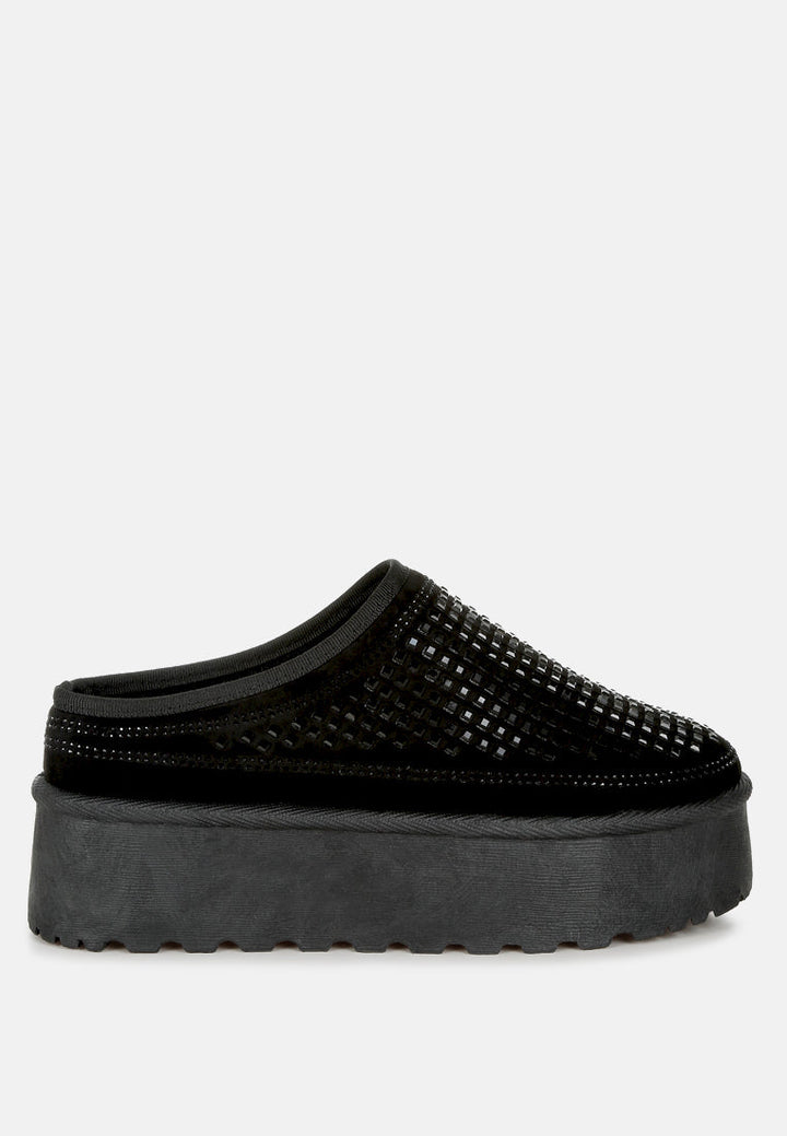 rhinestones embellished platform classic slip-on by rag#color_black
