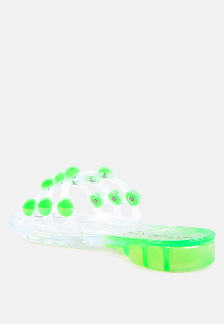 kids jelly gems slip-on flats#color_green