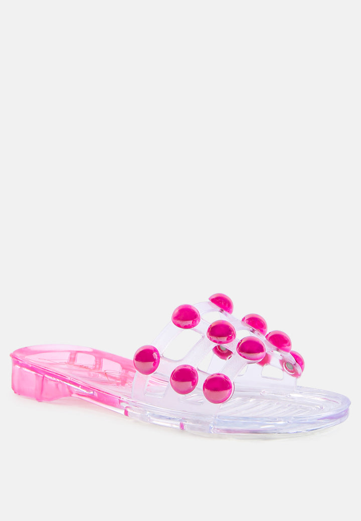 kids jelly gems slip-on flats#color_pink