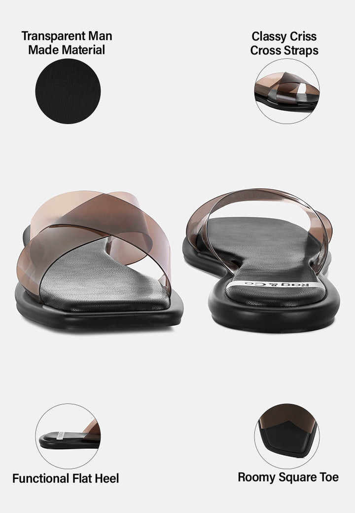 kimama criss cross strap slip ons#color_black-man-made-material