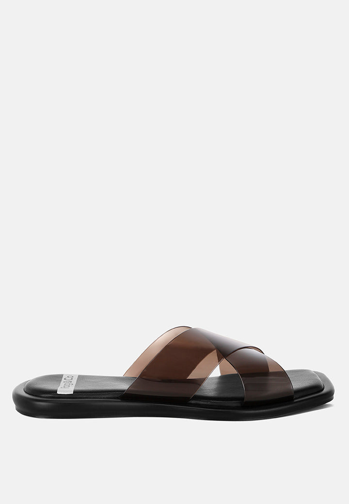 kimama criss cross strap slip ons#color_black-man-made-material