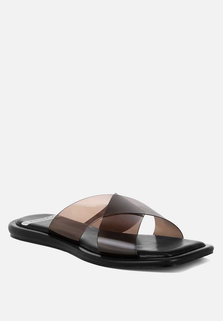 kimama criss cross strap slip ons#color_black-man-made-material