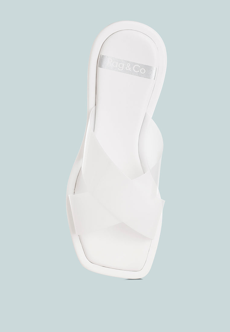 kimama criss cross strap slip ons#color_white-man-made-material