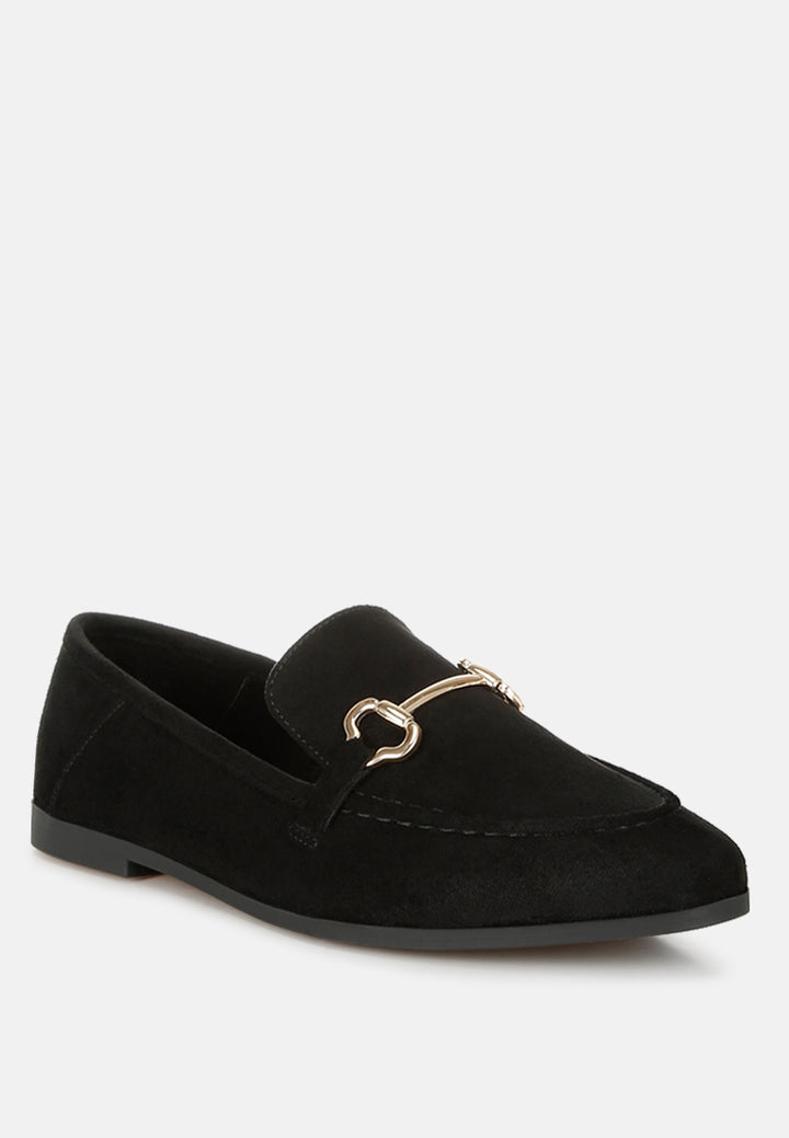 kingsley horsebit embellished loafers#color_black