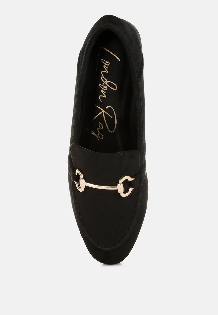 kingsley horsebit embellished loafers#color_black