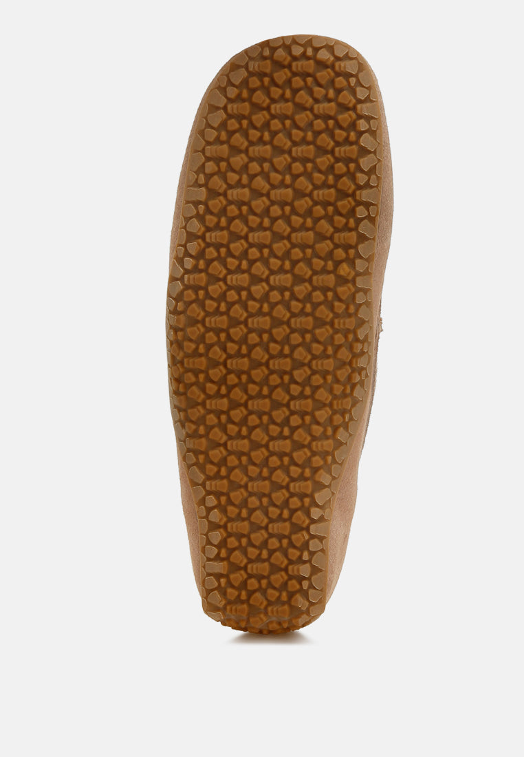 Mocasines con borlas y punta redonda de ante kipstar#color_beige