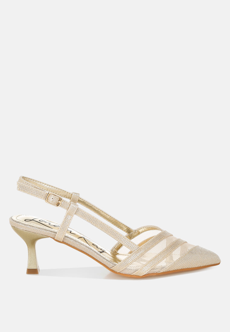 kitten heel slingback sandals by  ruw#color_gold