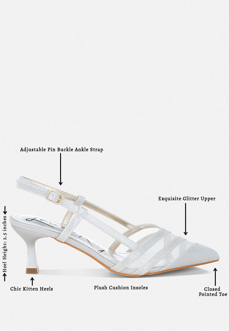 kitten heel slingback sandals by  ruw#color_silver