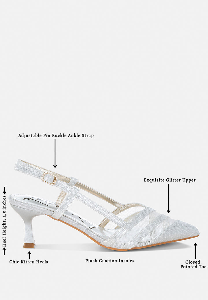 kitten heel slingback sandals by  ruw#color_silver