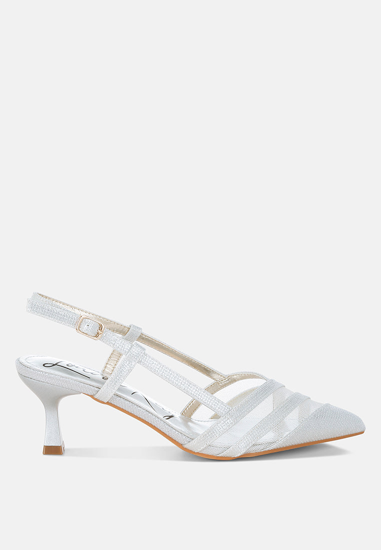 kitten heel slingback sandals by  ruw#color_silver