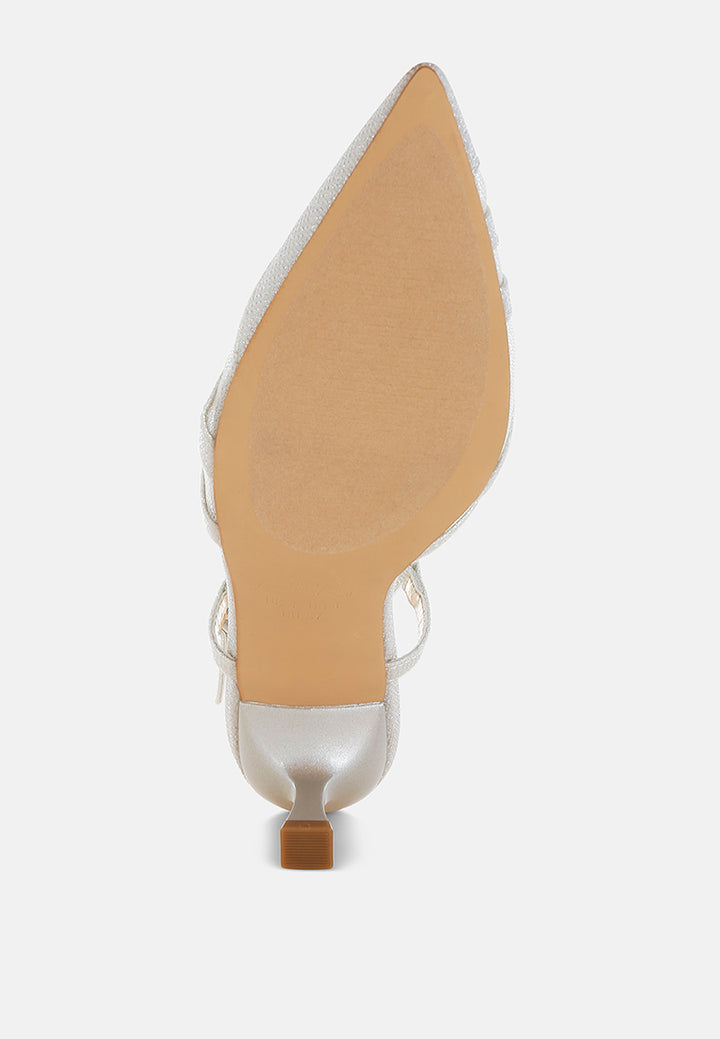 kitten heel slingback sandals by  ruw#color_silver