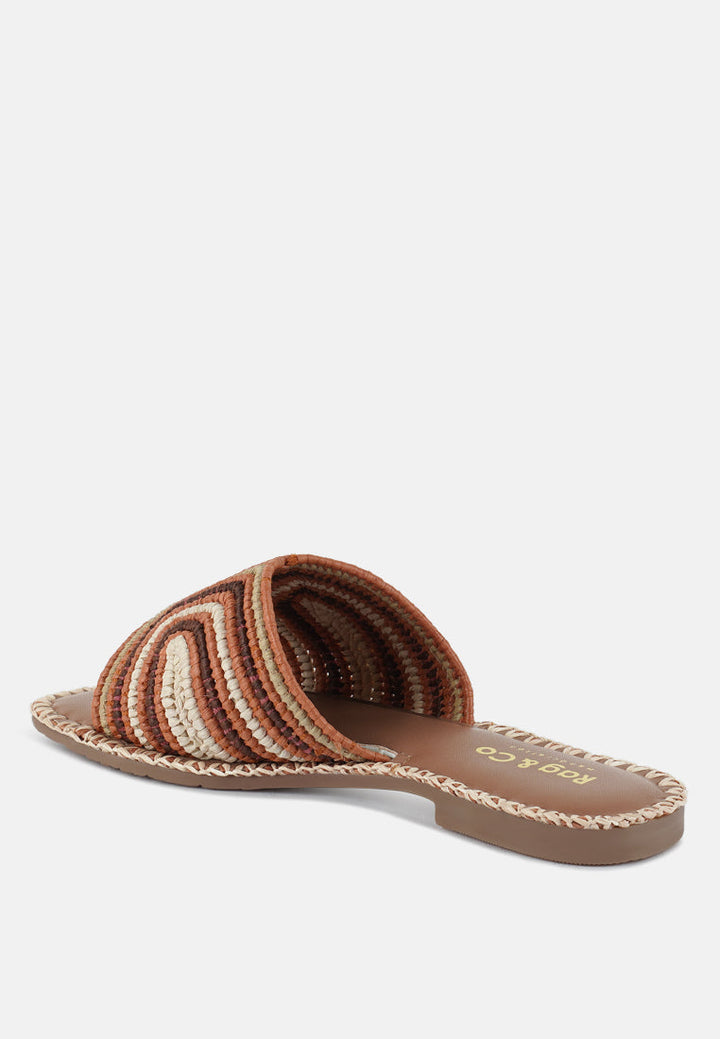 zapatos planos sin cordones de rafia tejida a mano kivah#color_brown