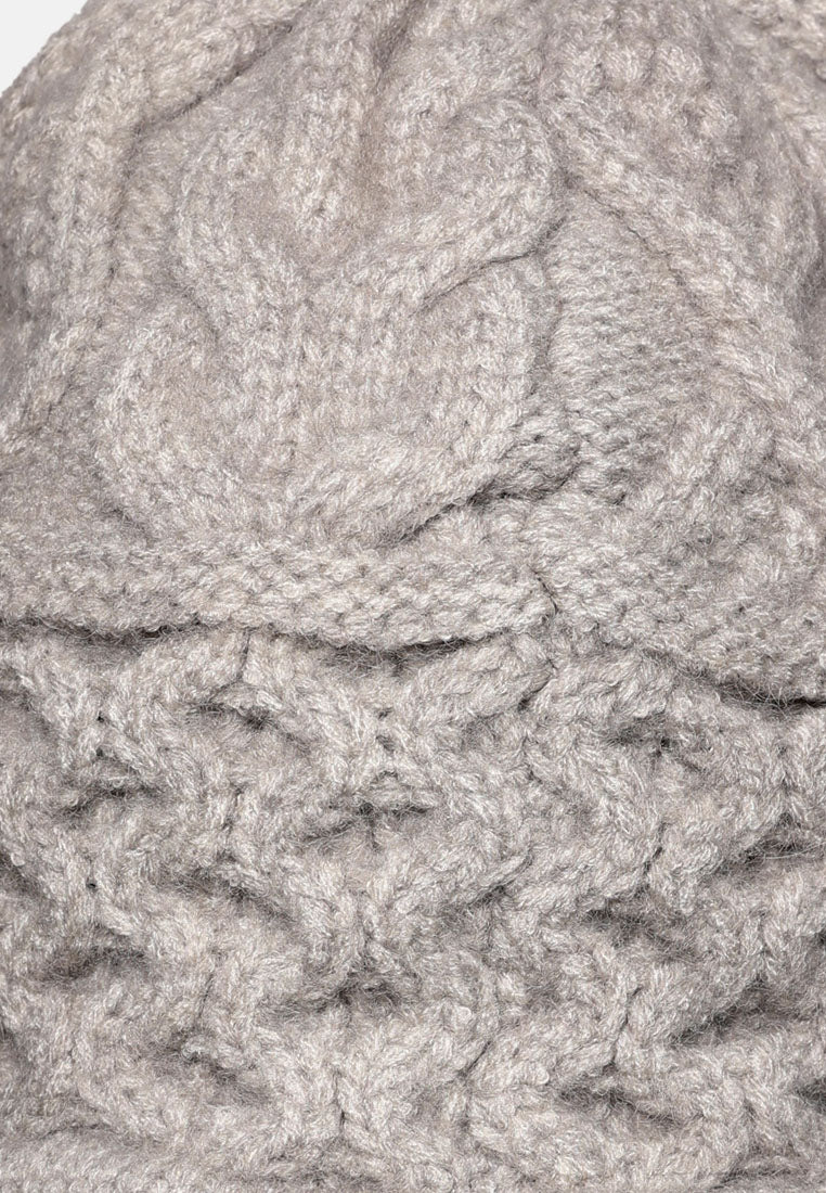 knit bucket hat#color_grey