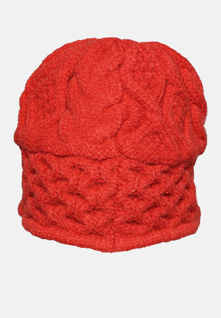knit bucket hat#color_red