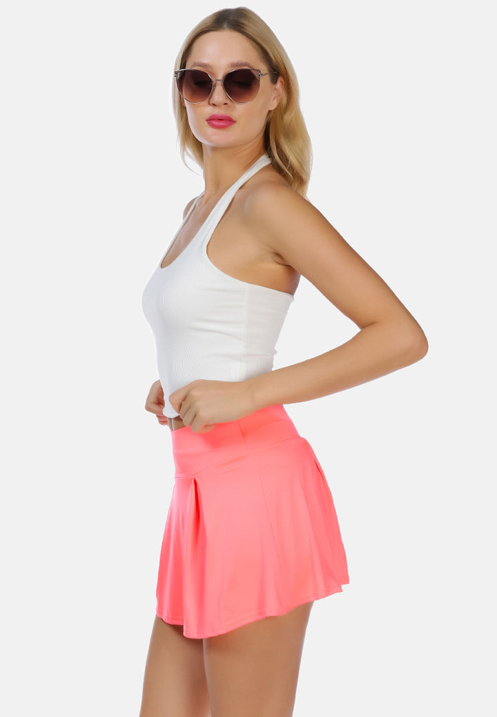 knitted a line mini skirt by ruw#color_pink
