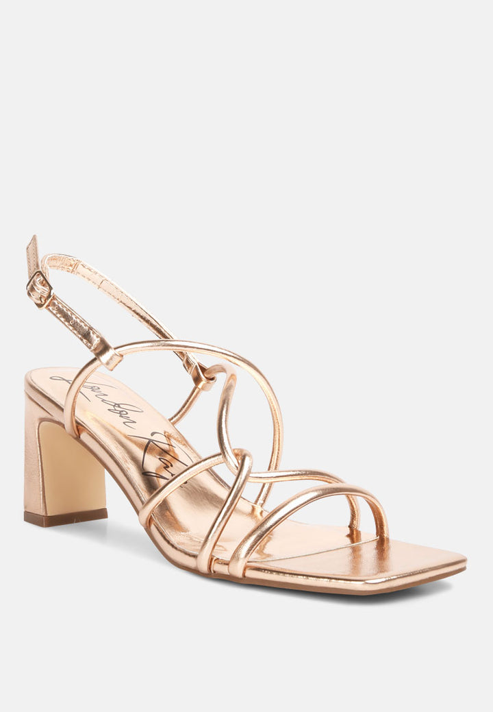 knotted strap sandals#color_gold