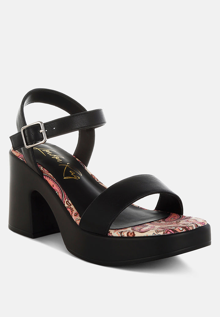 faux leather pin buckle platform heels by mode#color_black