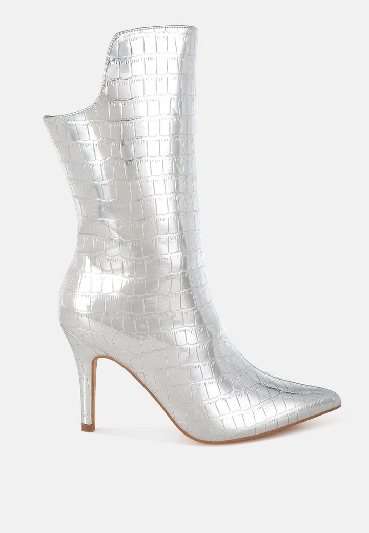 croco stiletto heel mid-calf boots by rag#color_silver
