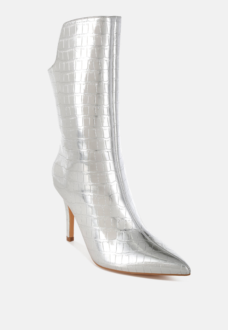 croco stiletto heel mid-calf boots by ruw#color_silver