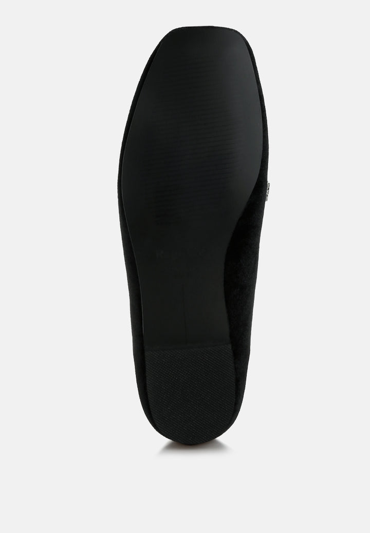 velvet diamante strap loafers by motes#color_black