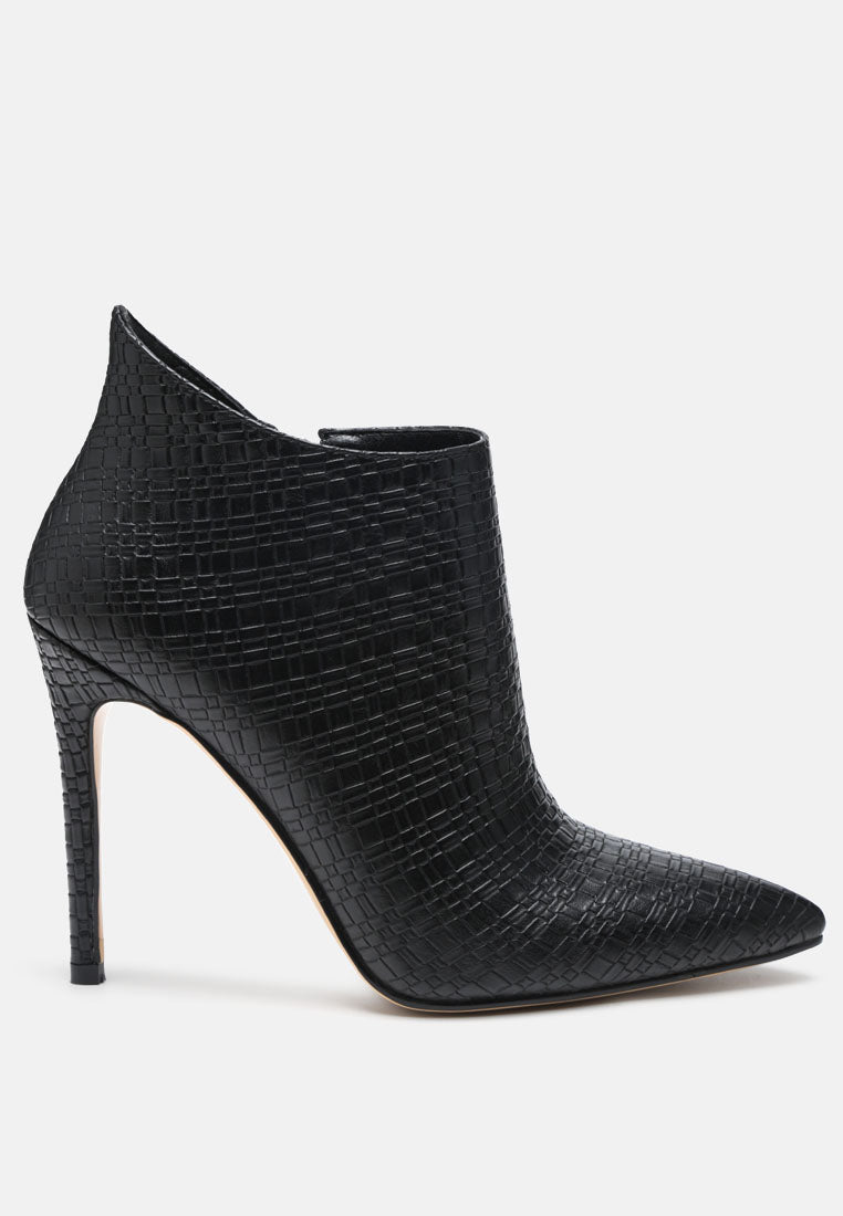 lolita woven texture stiletto boot by ruw#color_black