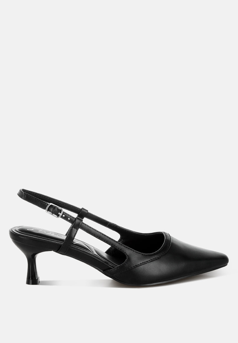 luxton slingback pin buckle kitten heels#color_black