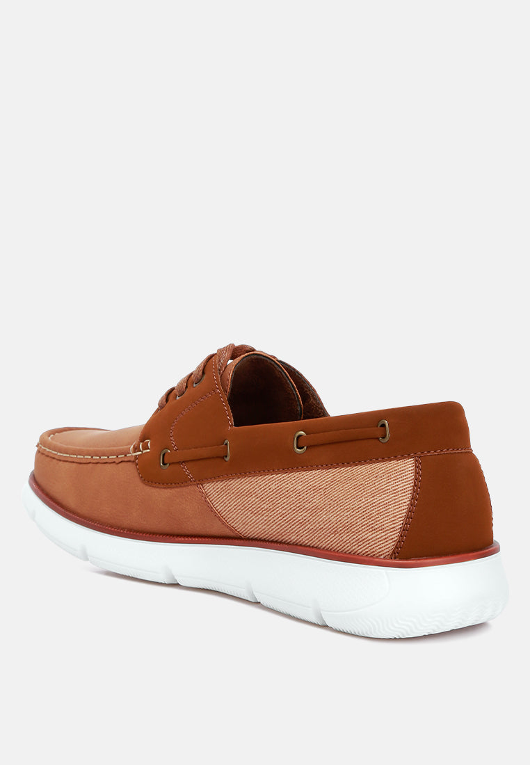 lace-up boat shoes by ruw#color_tan